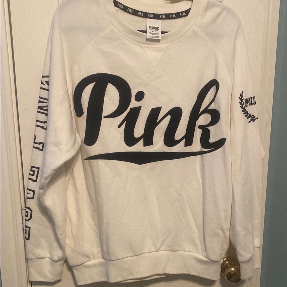 Pink White Sweatshirt